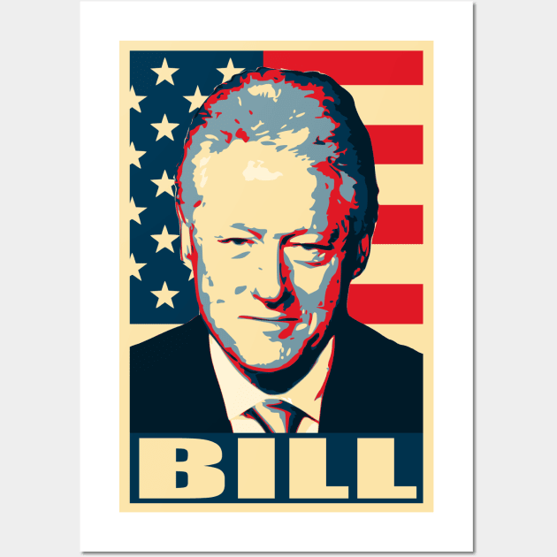 Bill Clinton America Pop Art Wall Art by Nerd_art